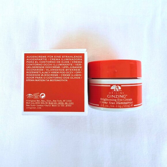 Origins GinZing Brightening Eye Cream 0.5 oz Full Size Cool Dark Circle Illumina - Picture 4 of 7